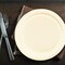 24 Count Elegant Ivory Paper Dessert Plates 7" Round Disposable Party Plates